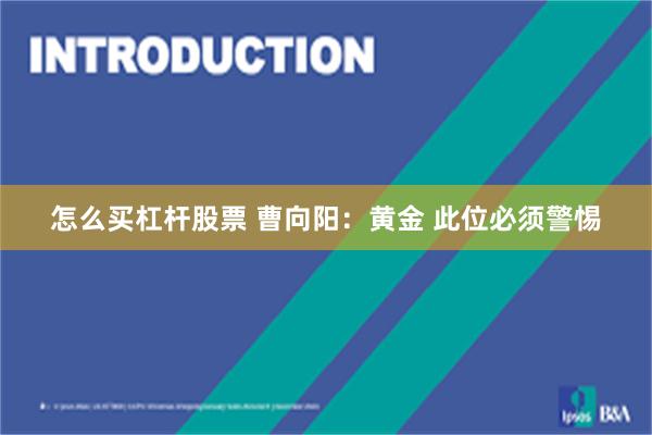 怎么买杠杆股票 曹向阳：黄金 此位必须警惕