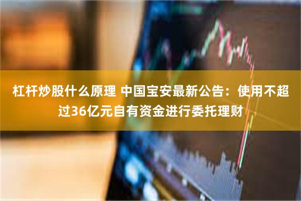 杠杆炒股什么原理 中国宝安最新公告：使用不超过36亿元自有资金进行委托理财