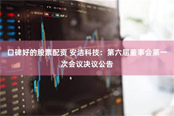 口碑好的股票配资 安洁科技：第六届董事会第一次会议决议公告