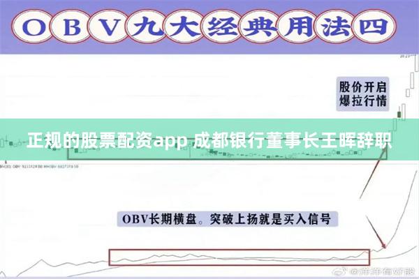 正规的股票配资app 成都银行董事长王晖辞职
